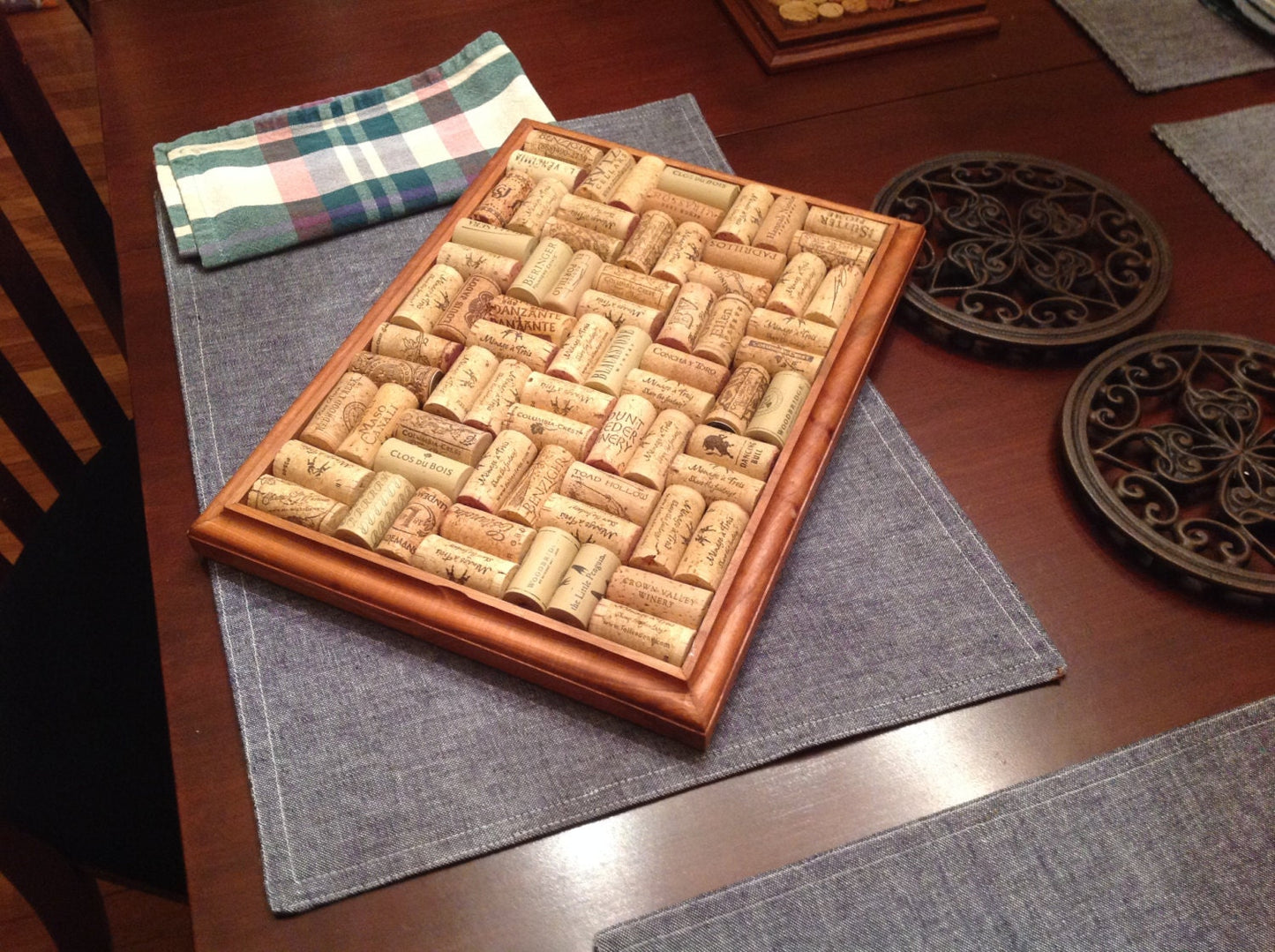 Casserole Trivet made from reclaimed wine bottle corks