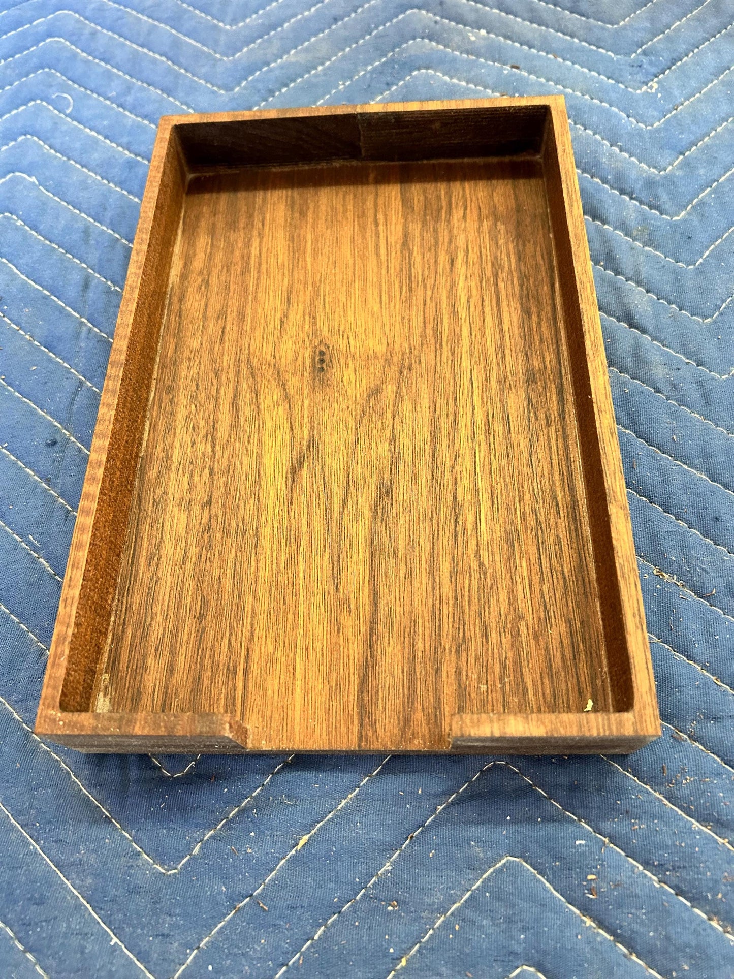 Note Holder for 5-1/2" x 8-1/2" paper or card stock.  This is a regular piece of paper cut in two.(Available in maple or walnut)