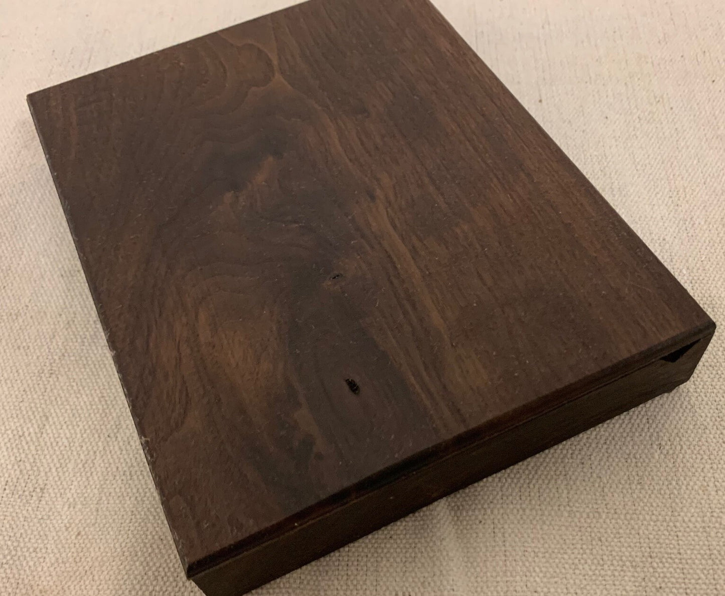 Card Holder for 6 X 4 note cards - with pencil holder and cover - Great for holding notes, or organizing yourself (Shown in walnut)