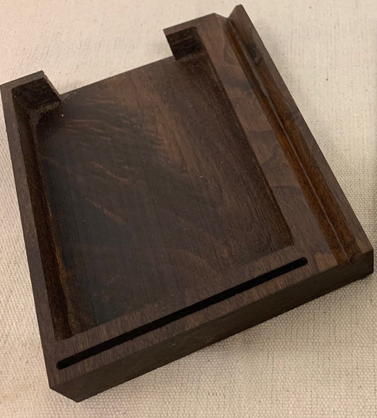 Card Holder for 6 X 4 note cards - with pencil holder - Great for holding notes, or organizing yourself (Shown in walnut)